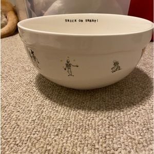 Rae Dunn dancing skeletons trick or treat bowl